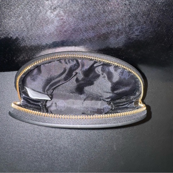 roberto cavalli small cosmetic toiletry bag | makeup case burgundy maroon - Picture 7 of 16